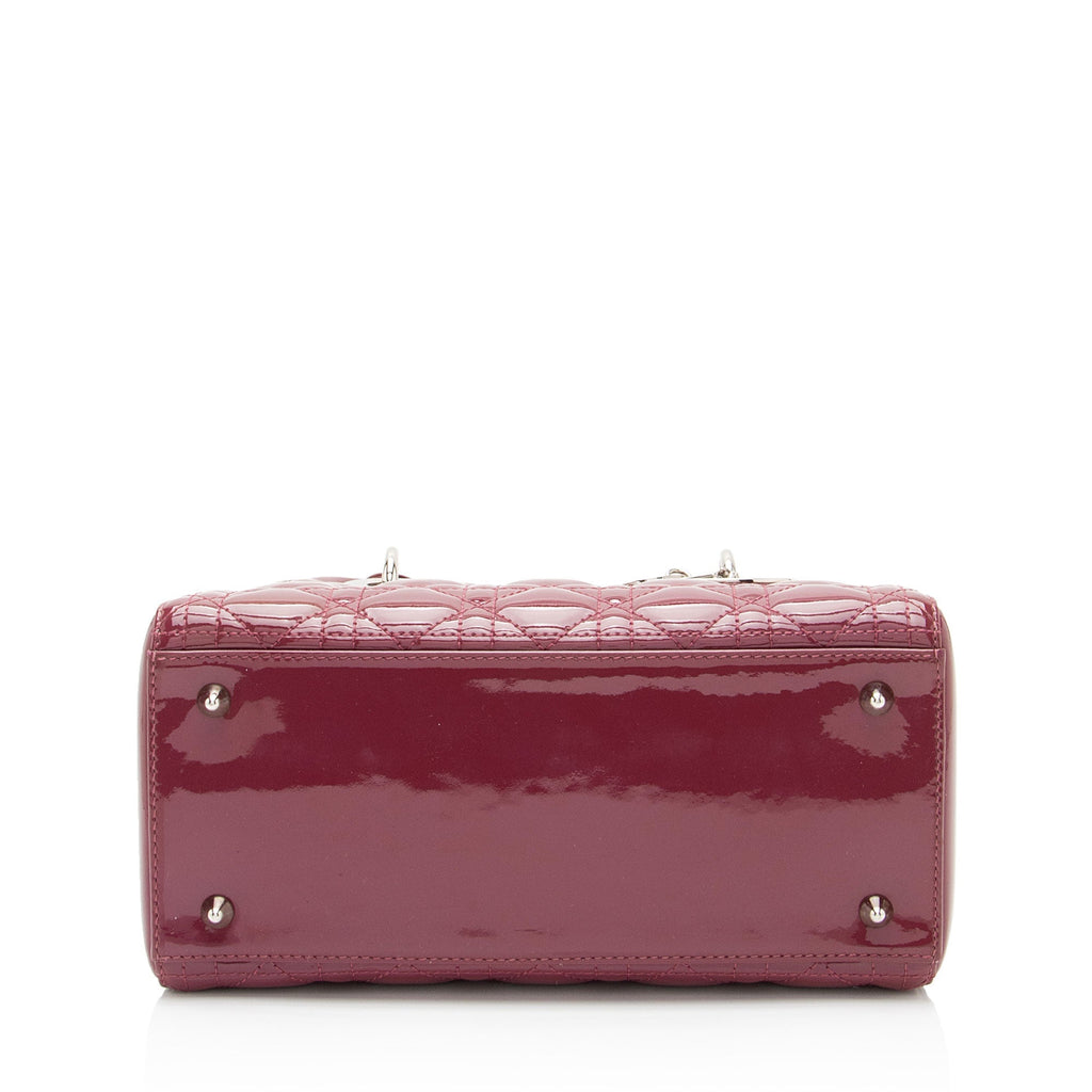 Dior Patent Leather Lady Dior Medium Tote (SHF-Tr4vgf)