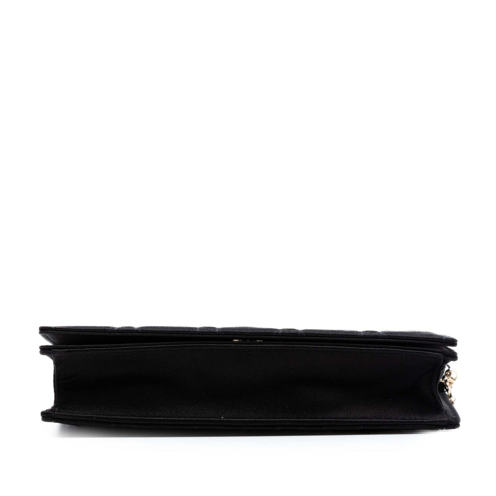 Dior Satin Cannage Lady Dior Wallet on Chain