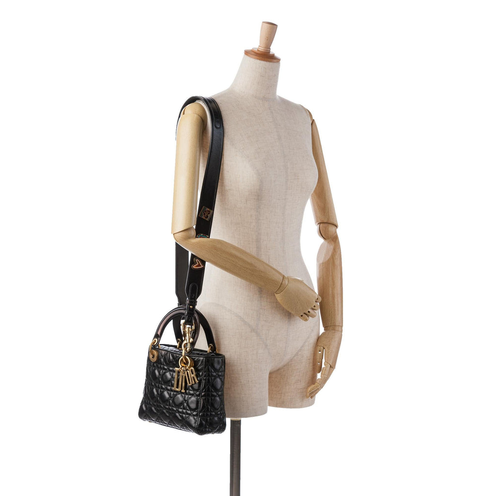 Dior Small Crinkled Patent Cannage Lucky Badges My Lady Dior (SHG-hlArBP)