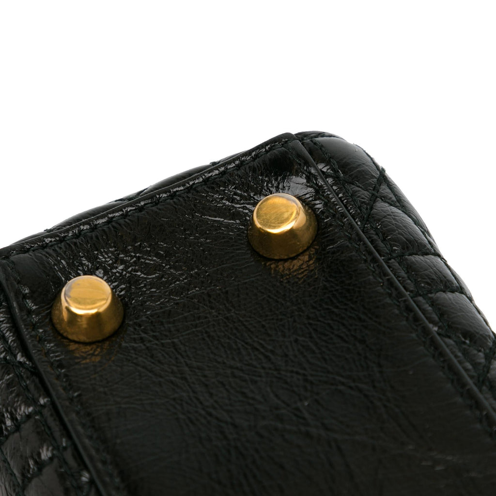 Dior Small Crinkled Patent Cannage Lucky Badges My Lady Dior (SHG-Skvge5)