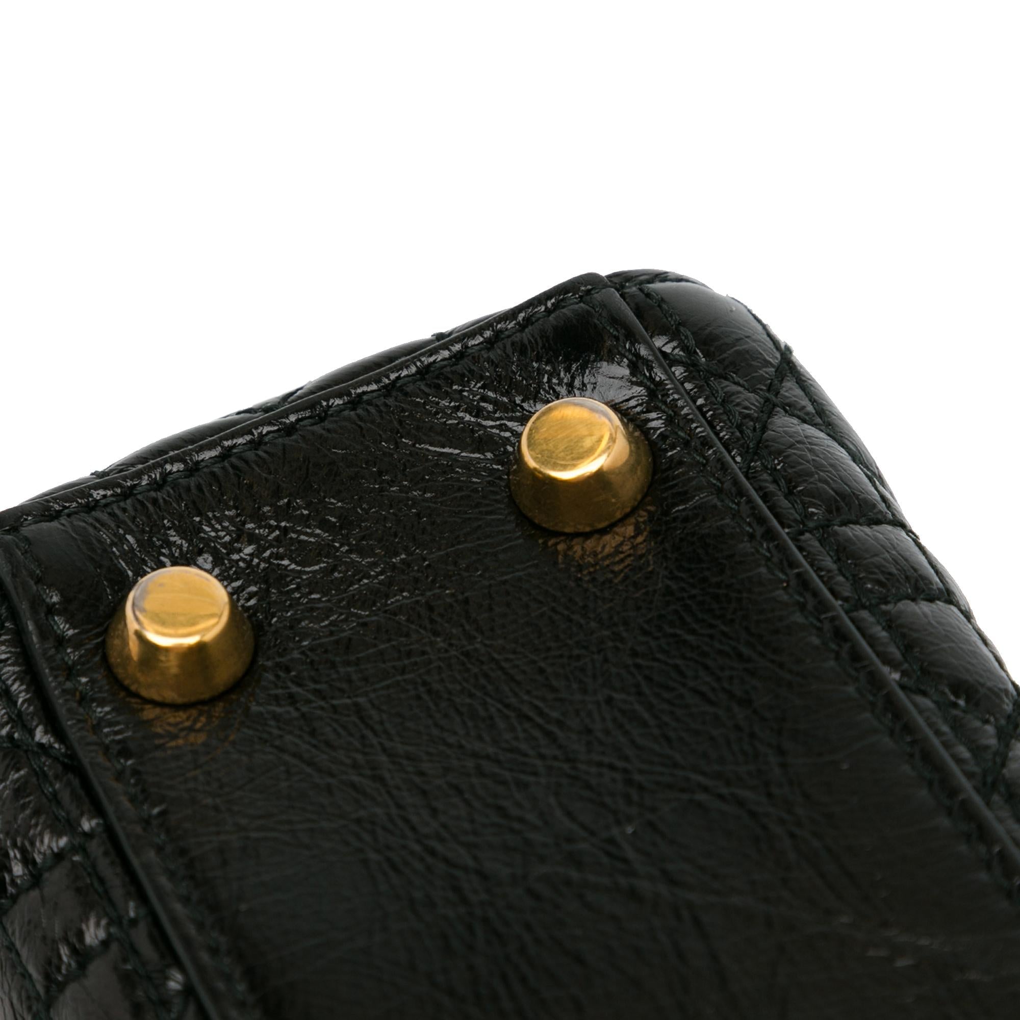 Dior Small Crinkled Patent Cannage Lucky Badges My Lady Dior (SHG-Skvge5)
