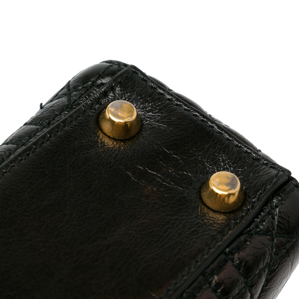 Dior Small Crinkled Patent Cannage Lucky Badges My Lady Dior (SHG-Skvge5)