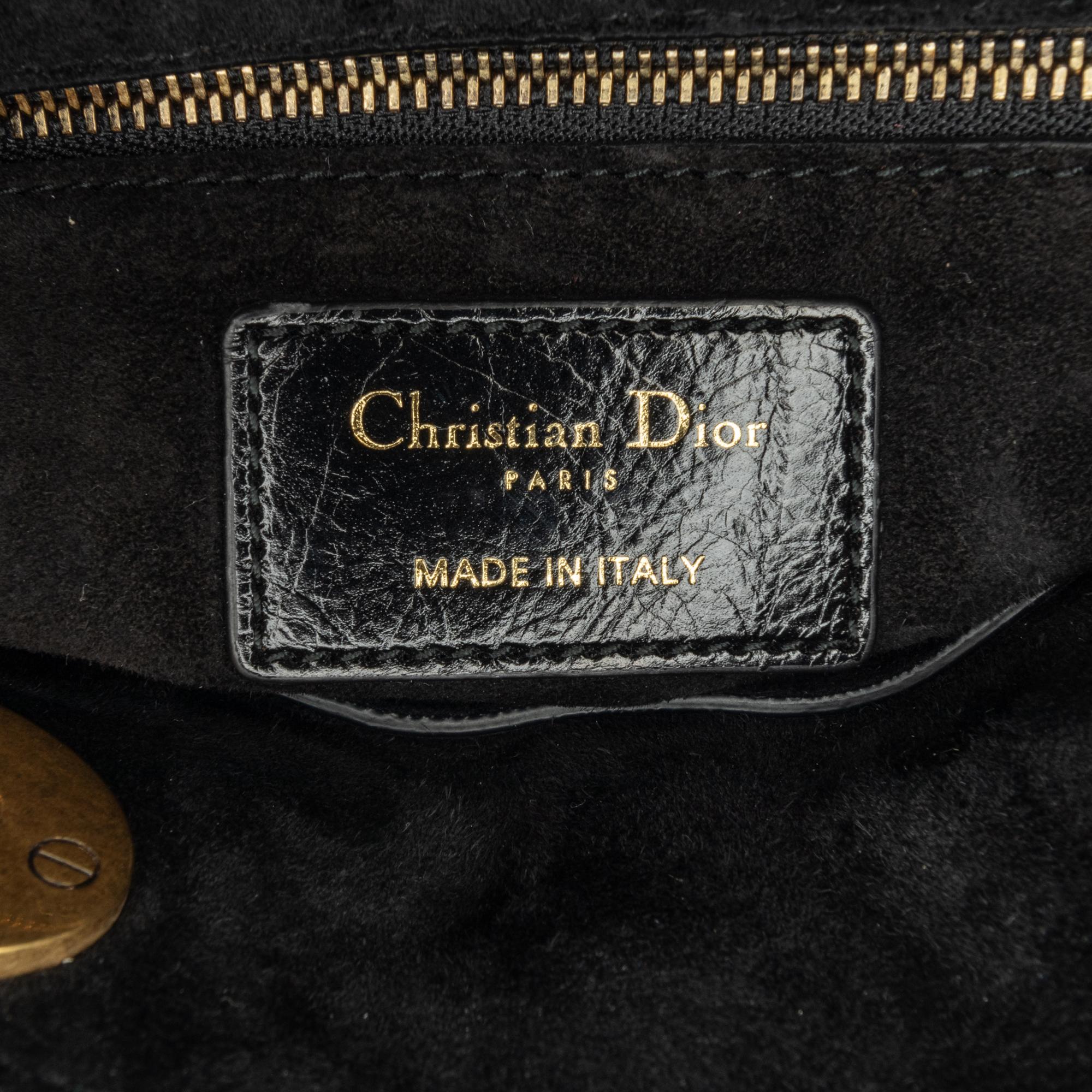 Dior Small Crinkled Patent Cannage Lucky Badges My Lady Dior (SHG-Skvge5)