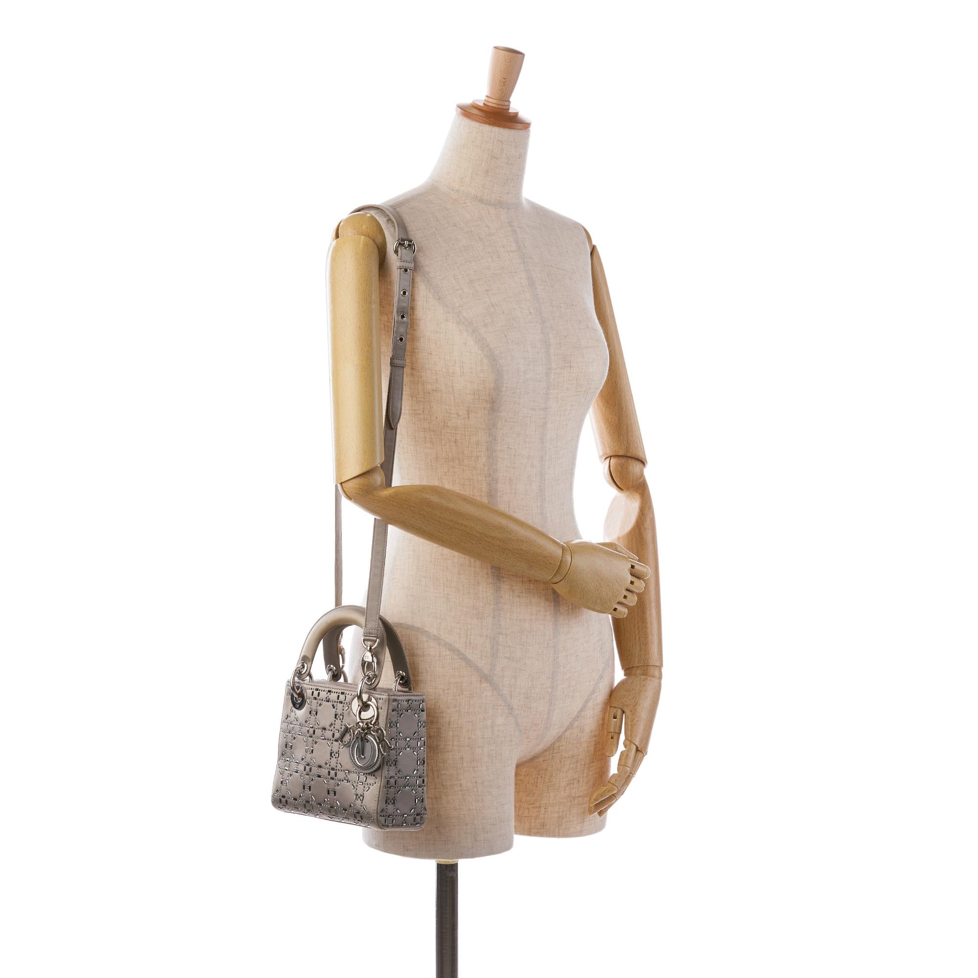 Dior Small Crinkled Patent Cannage Lucky Badges My Lady Dior (SHG-Skvge5)