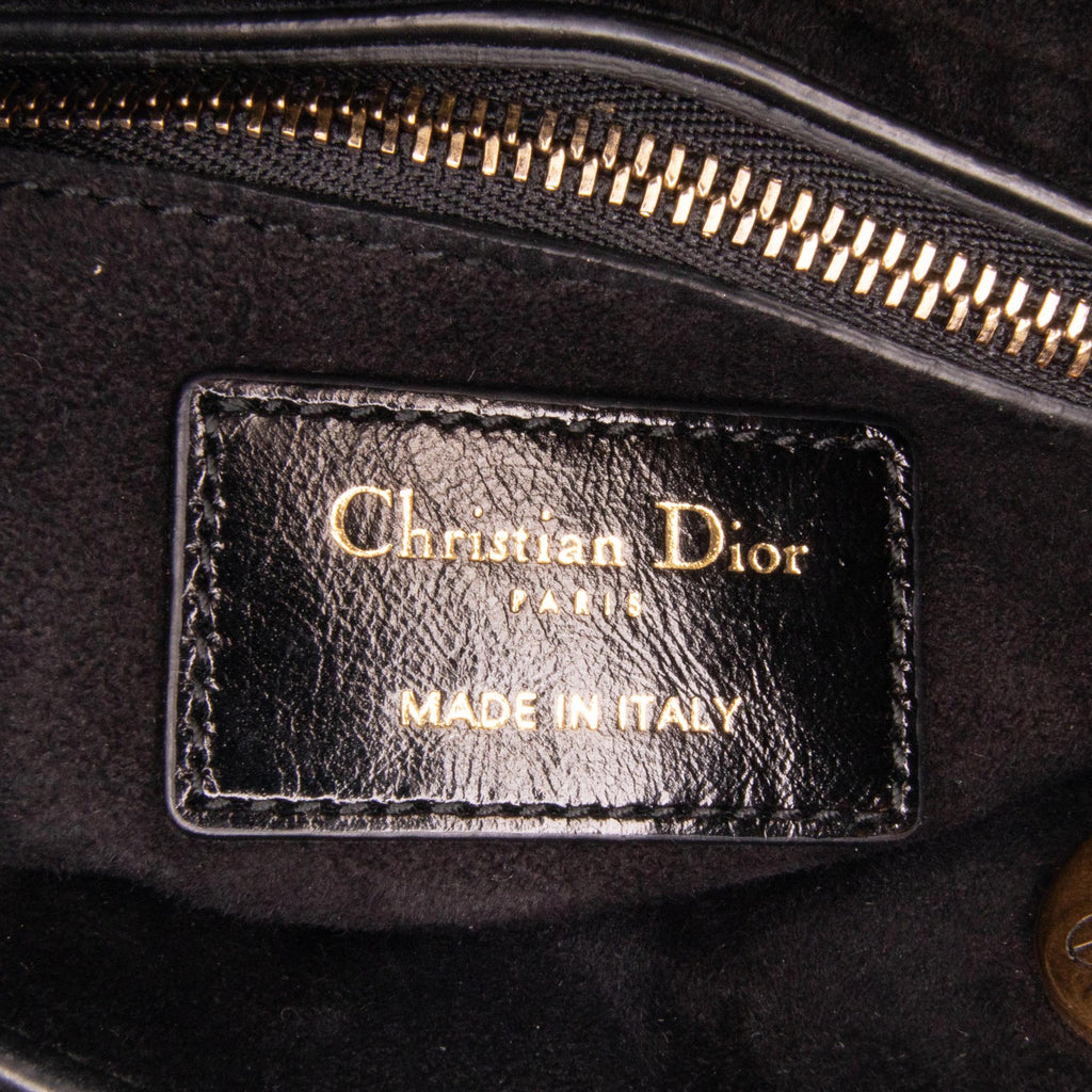 Dior Small Crinkled Patent Cannage Lucky Badges My Lady Dior (SHG-MjDnlI)