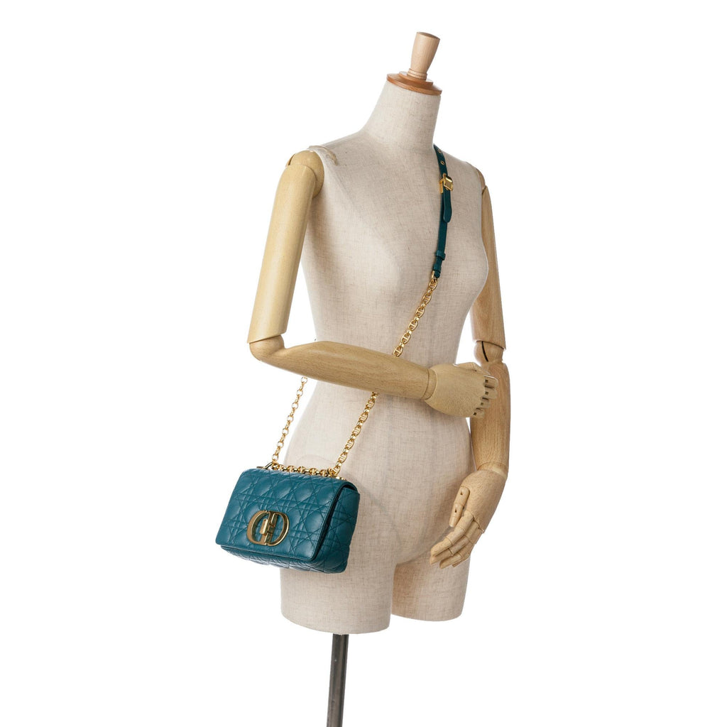 Dior Small Lambskin Cannage Caro Crossbody (SHG-SpEBNe)