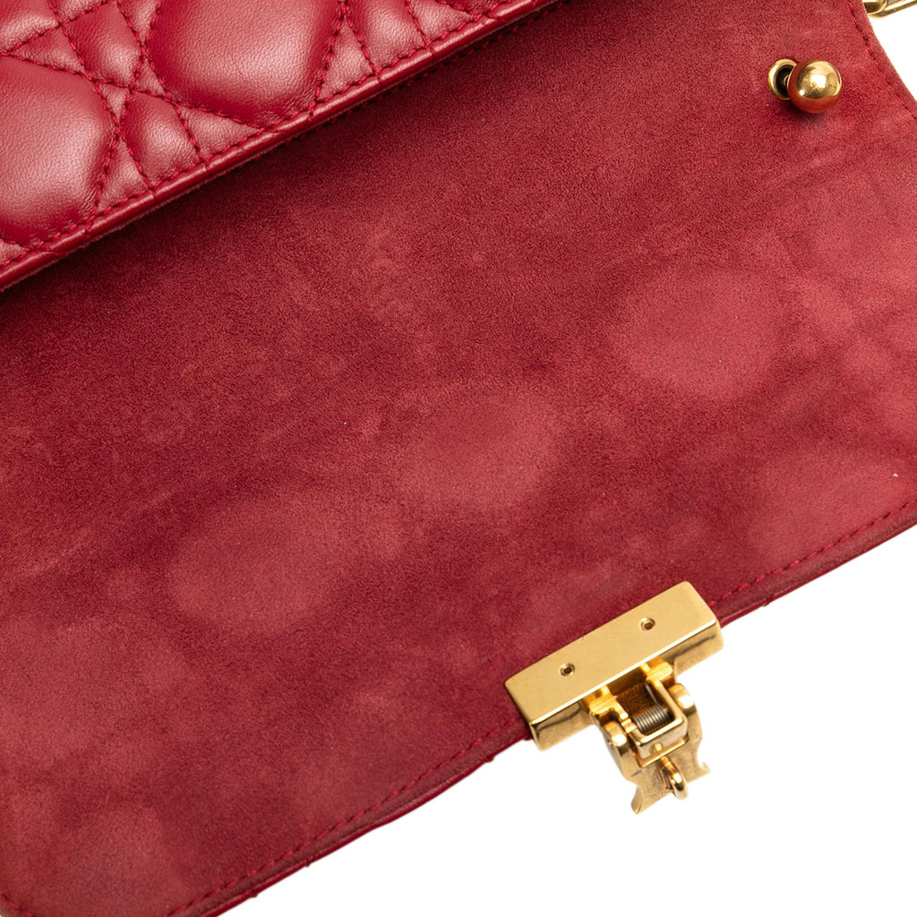 Dior Small Lambskin Cannage DiorAddict Flap (SHG-nouORD)