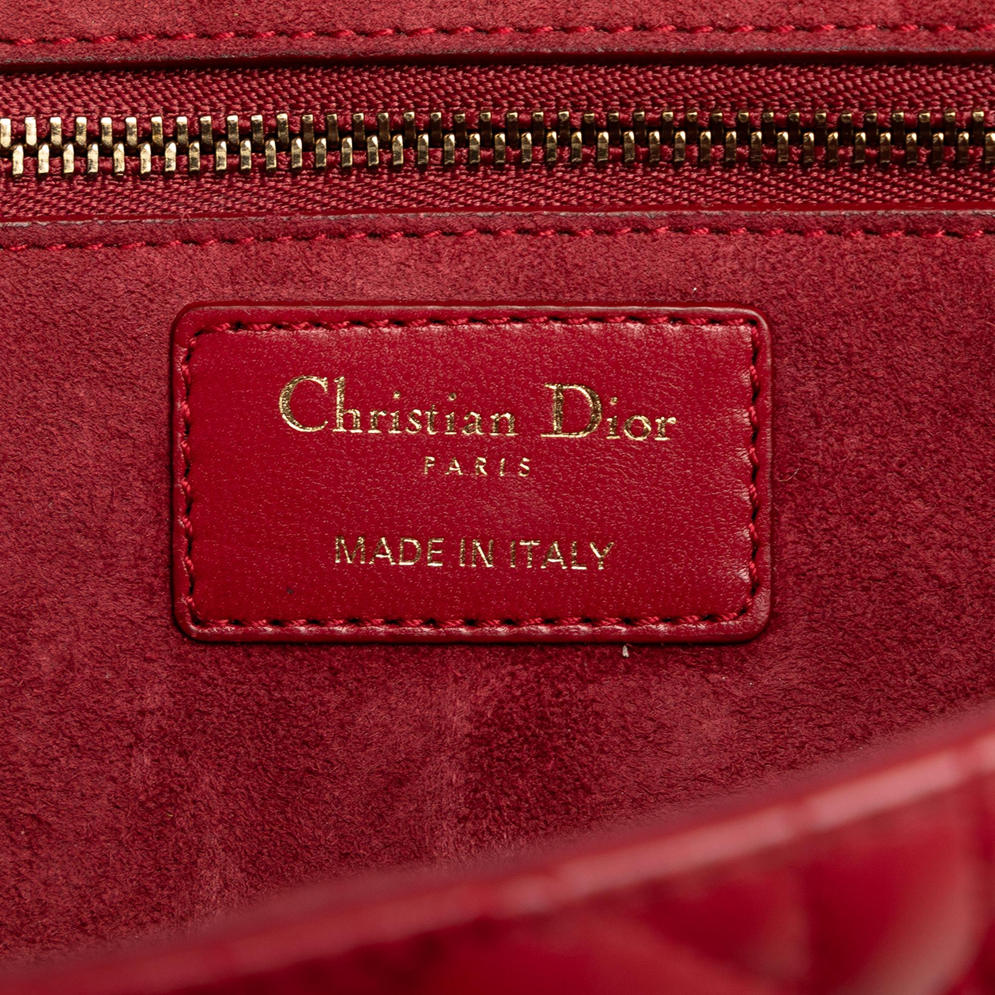 Dior Small Lambskin Cannage DiorAddict Flap (SHG-nouORD)