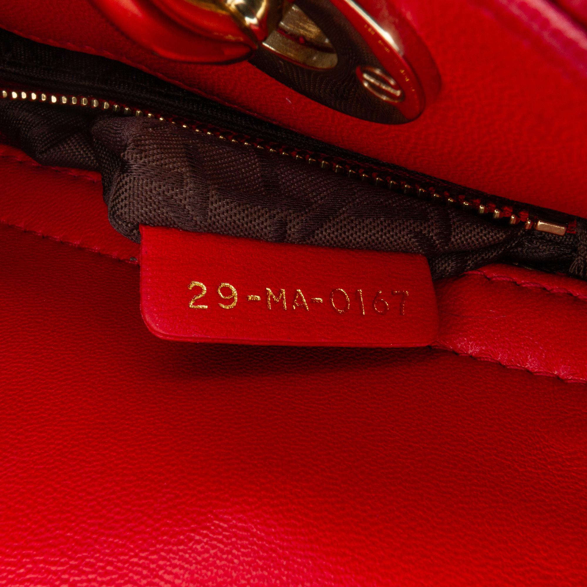 Dior Small Lambskin Cannage Lucky Badges My Lady Dior (SHG-DVBuov)