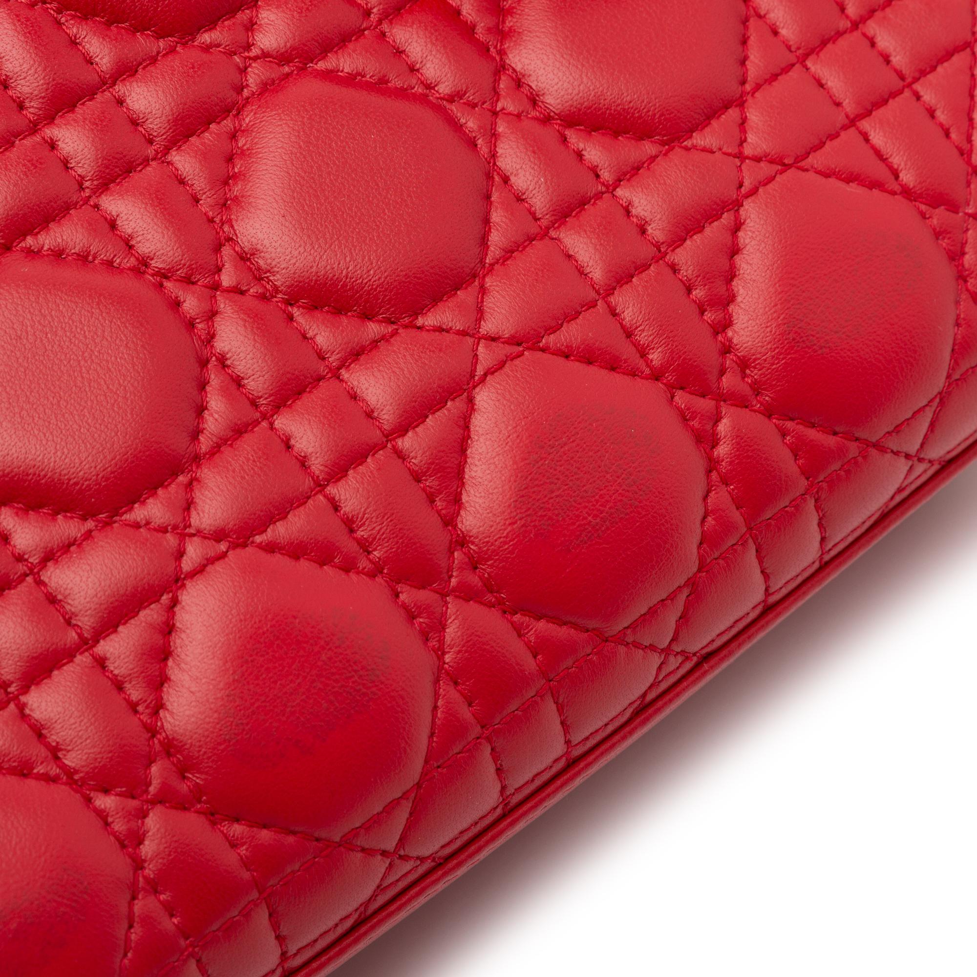 Dior Small Lambskin Cannage Lucky Badges My Lady Dior (SHG-DVBuov)