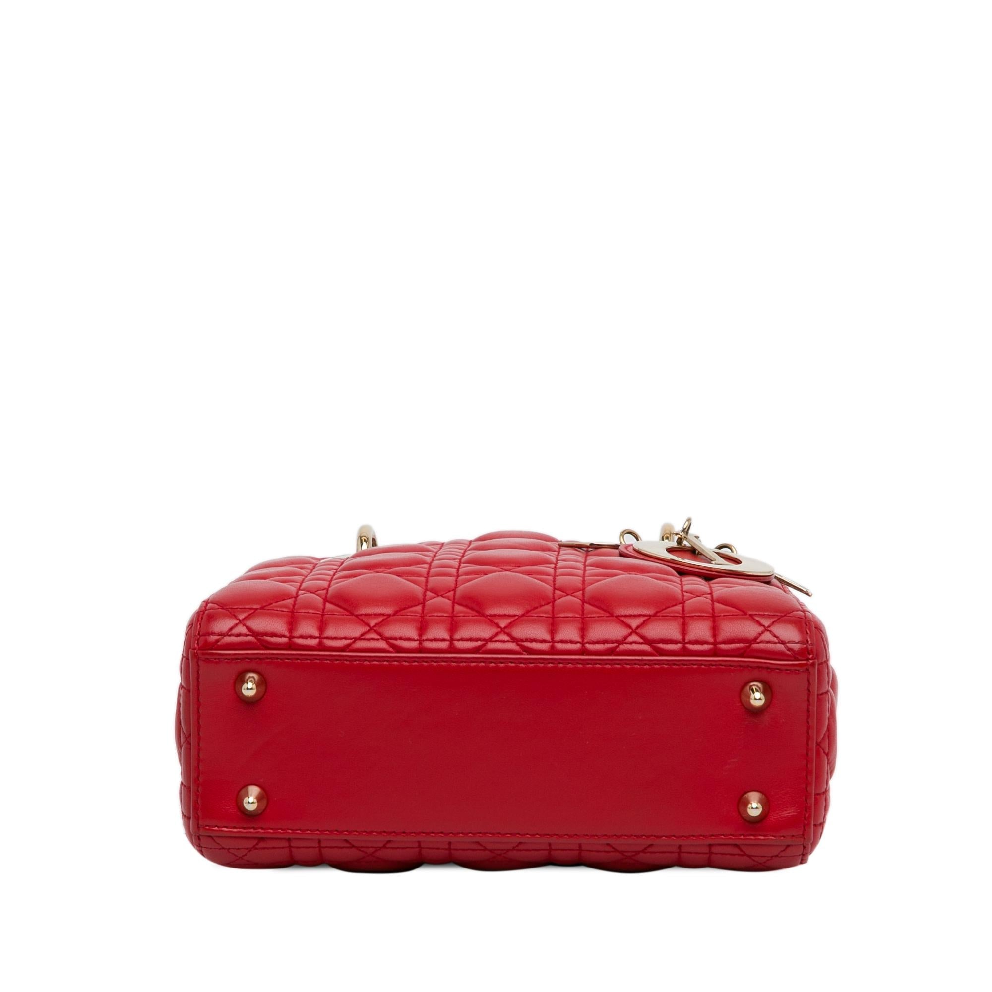 Dior Small Lambskin Cannage Lucky Badges My Lady Dior (SHG-PN2Jx1)