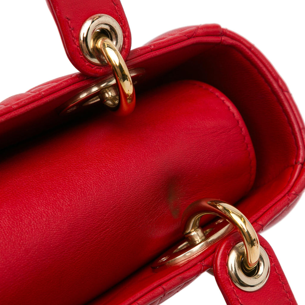 Dior Small Lambskin Cannage Lucky Badges My Lady Dior (SHG-PN2Jx1)