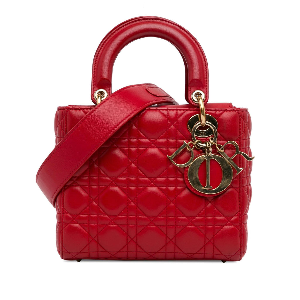 Dior Small Lambskin Cannage Lucky Badges My Lady Dior (SHG-PN2Jx1)