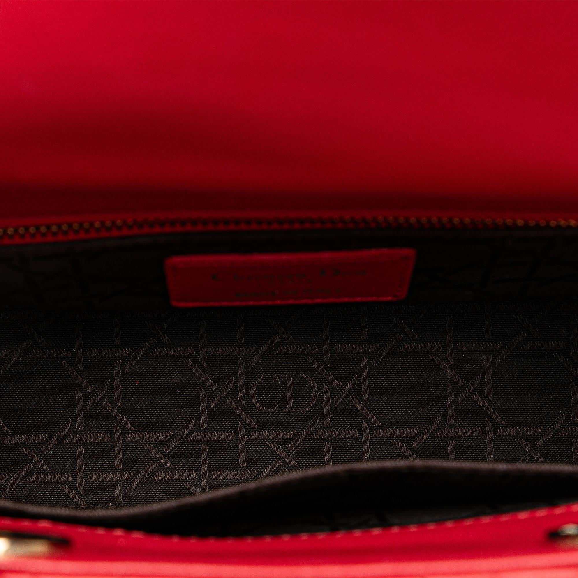 Dior Small Lambskin Cannage Lucky Badges My Lady Dior (SHG-N8EDnr)