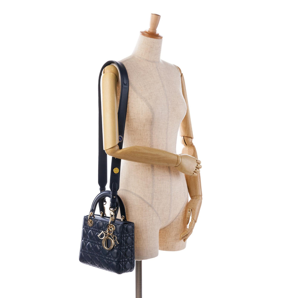 Dior Small Lambskin Cannage Lucky Badges My Lady Dior (SHG-rlU8LG)
