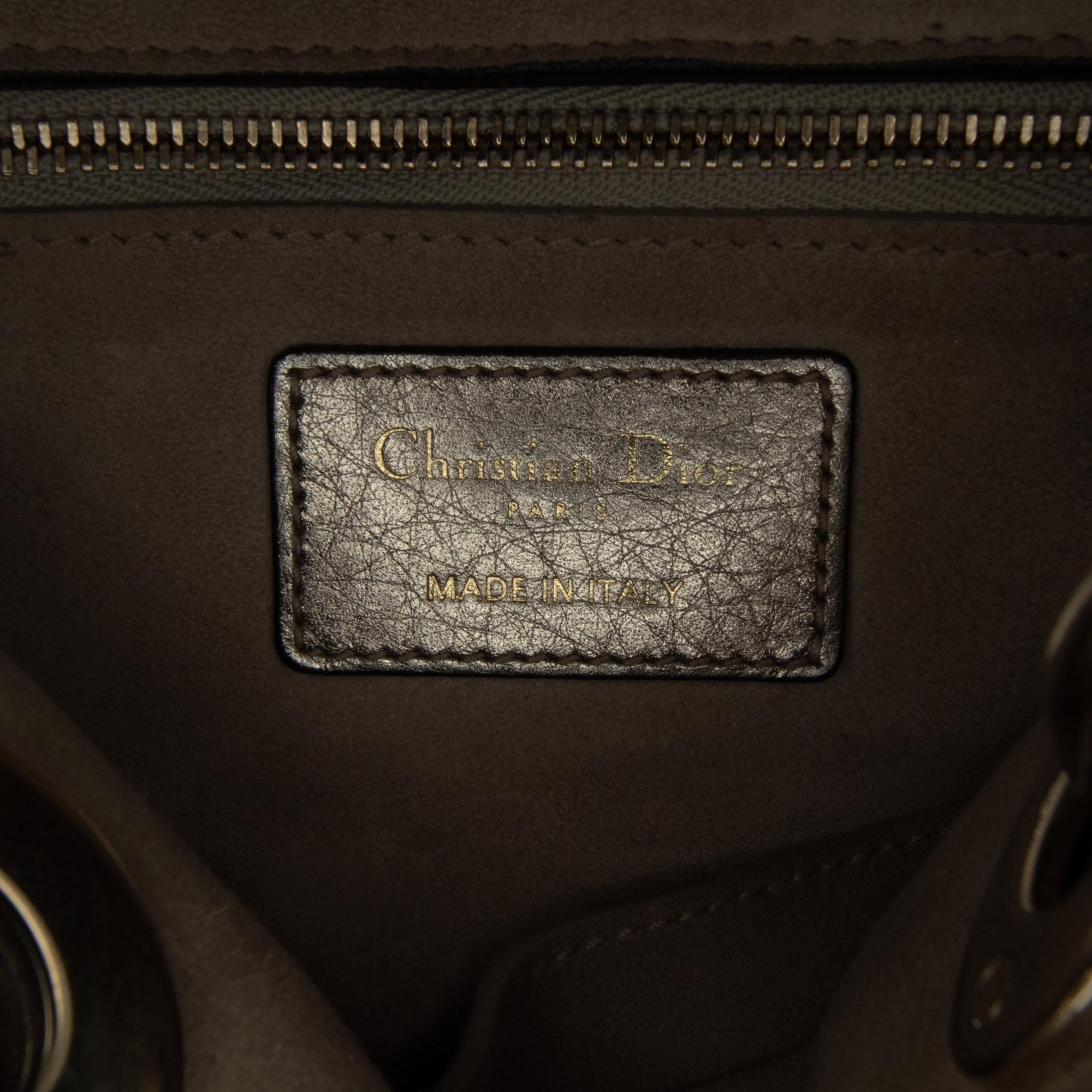 Dior Small Metallic Calfskin Cannage Supple Lady Dior (SHG-8pOeRj)