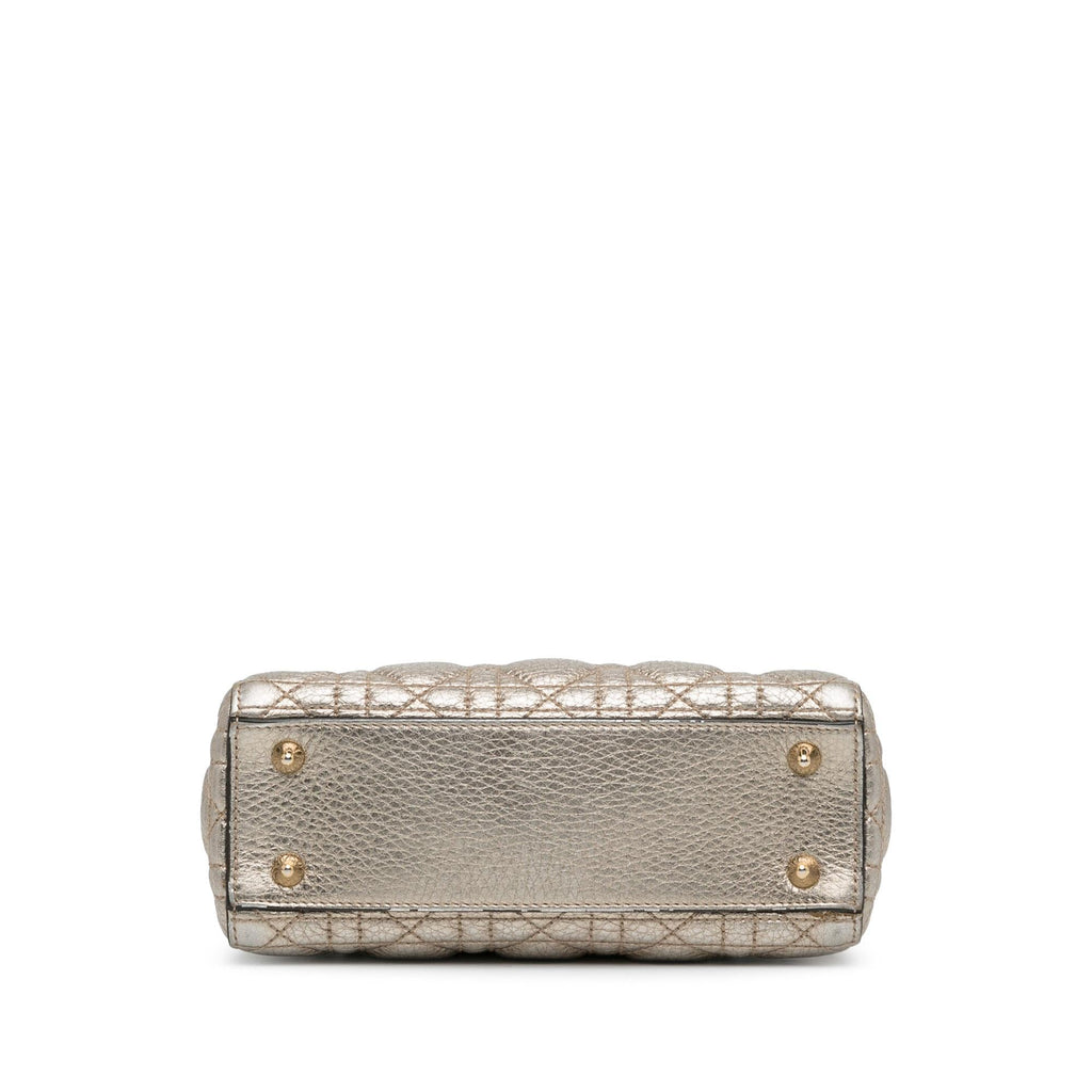 Dior Small Metallic Calfskin Cannage Supple Lady Dior (SHG-8pOeRj)