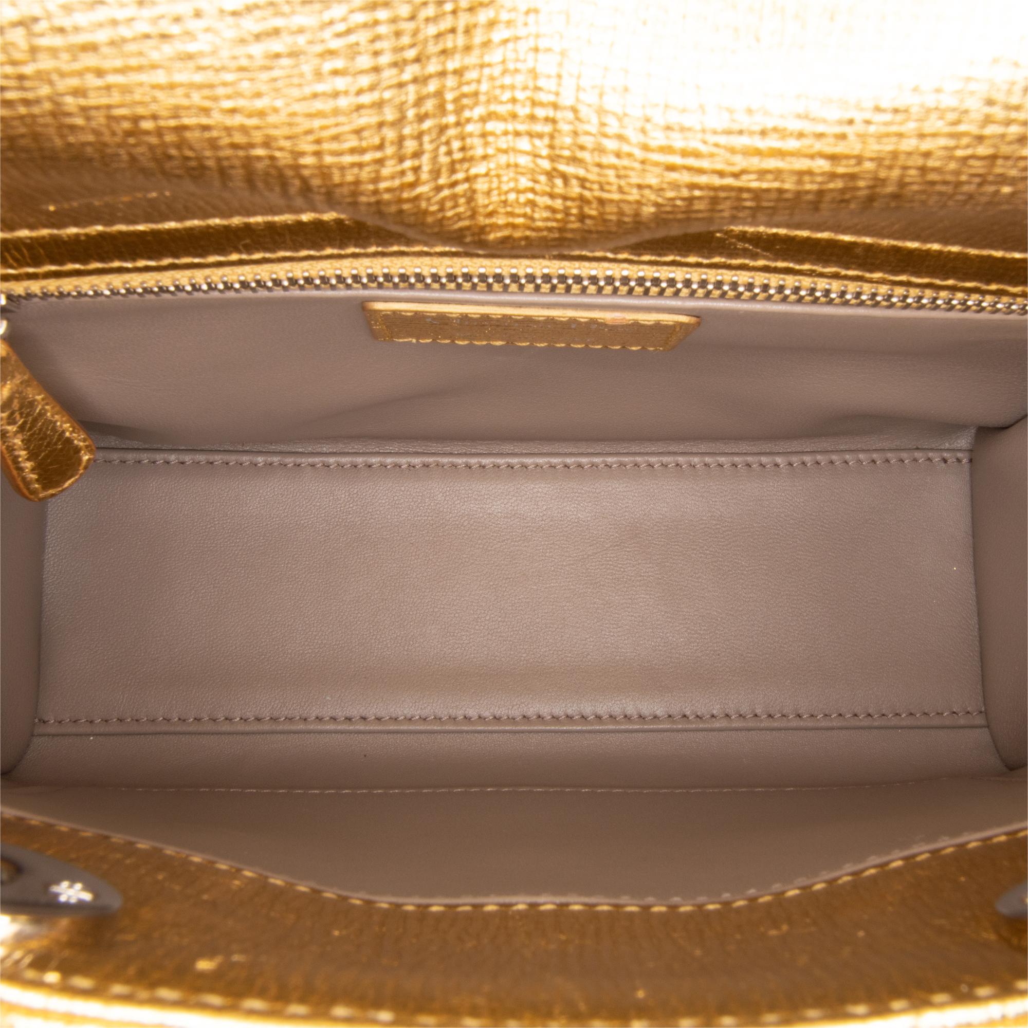 Dior Small Metallic Grained Calfskin Cannage Lucky Badges My Lady Dior (SHG-g4rqaN)