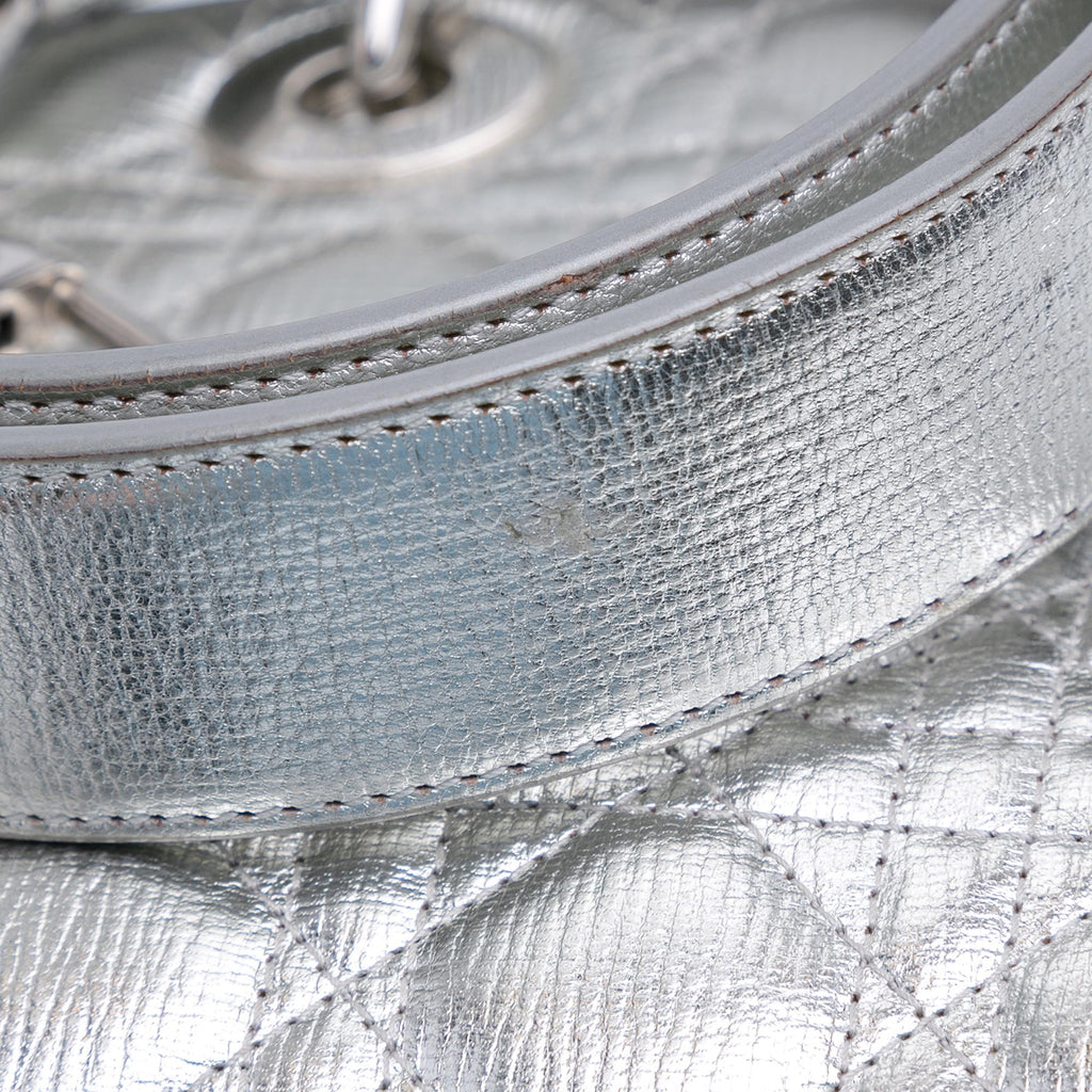 Dior Small Metallic Grained Calfskin Cannage Lucky Badges My Lady Dior (SHG-JrV0kw)
