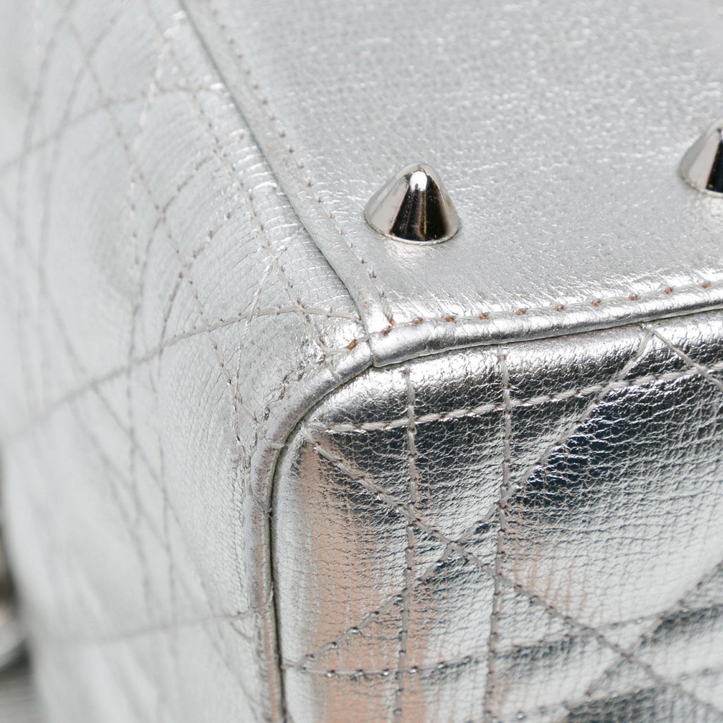 Dior Small Metallic Grained Calfskin Cannage Lucky Badges My Lady Dior (SHG-paWJgo)