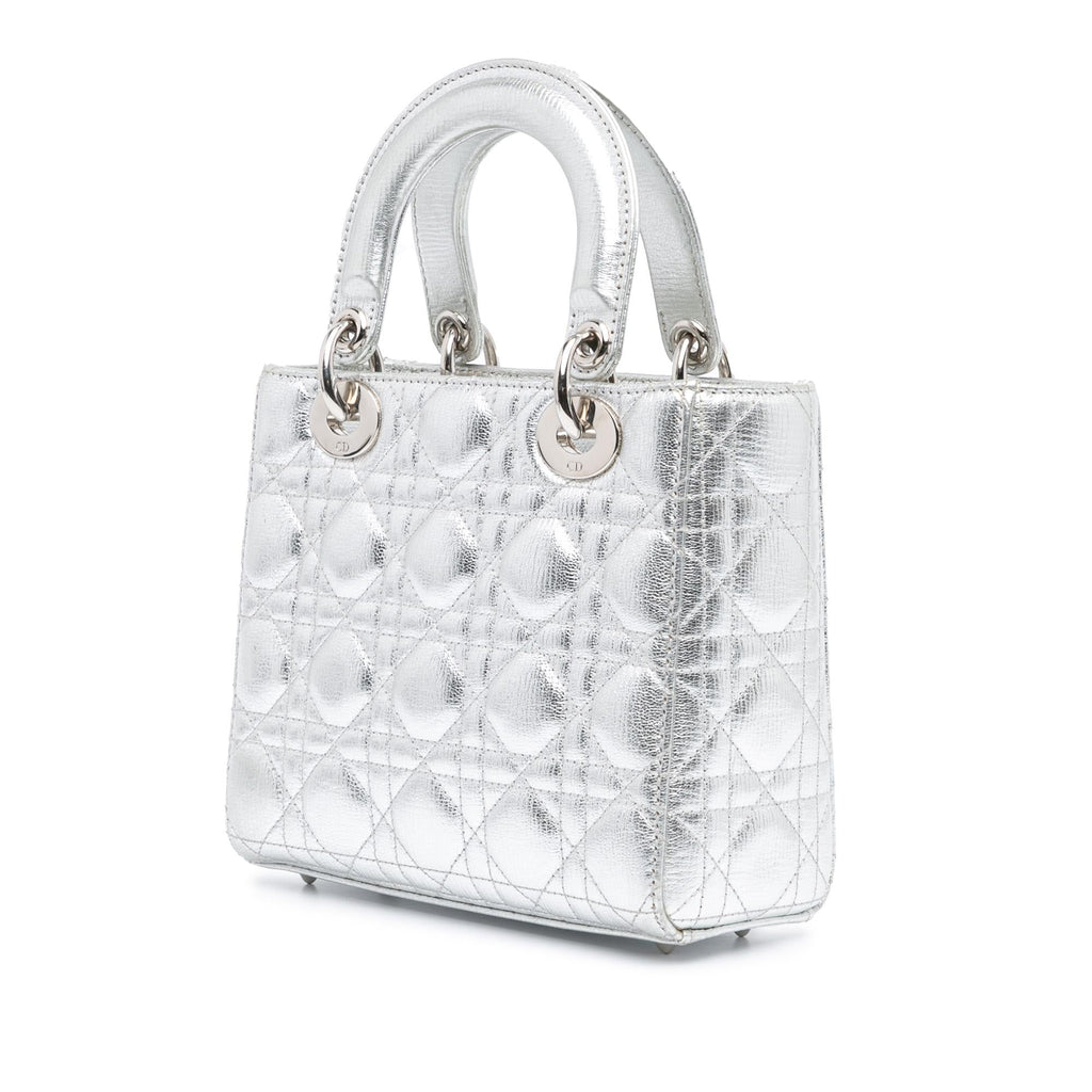 Dior Small Metallic Grained Calfskin Cannage My ABCDior Lady Dior