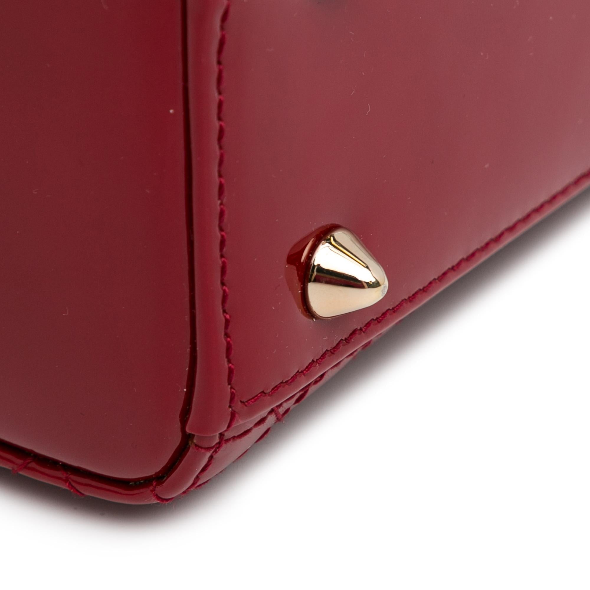 Dior Small Patent Cannage Lady Dior (SHG-PZW9FC)