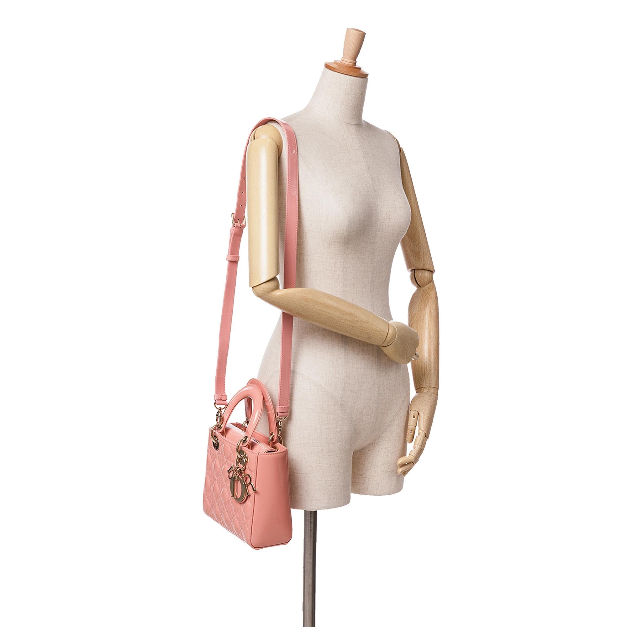 Dior Small Patent Cannage Lady Dior