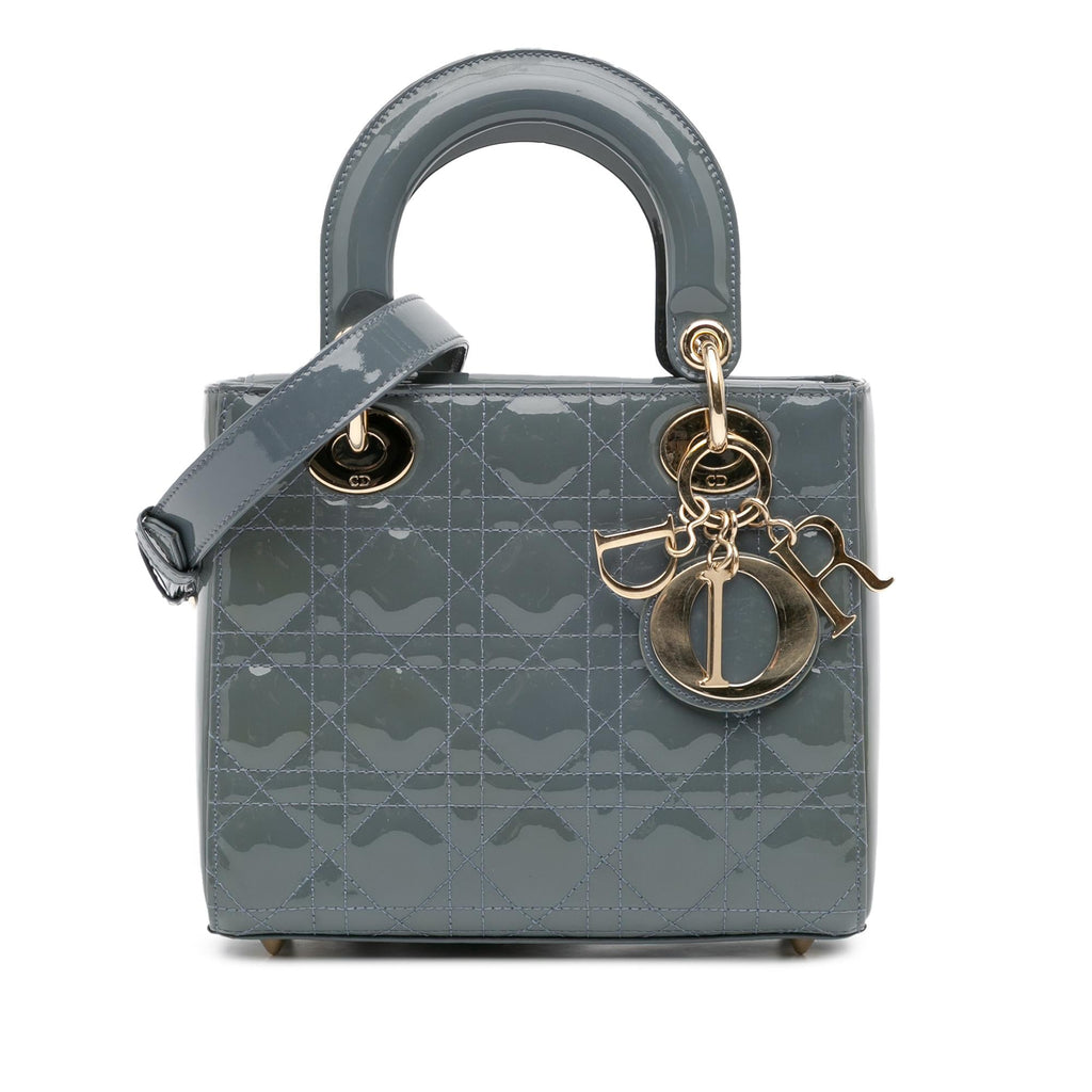 Dior Small Patent Cannage Lady Dior