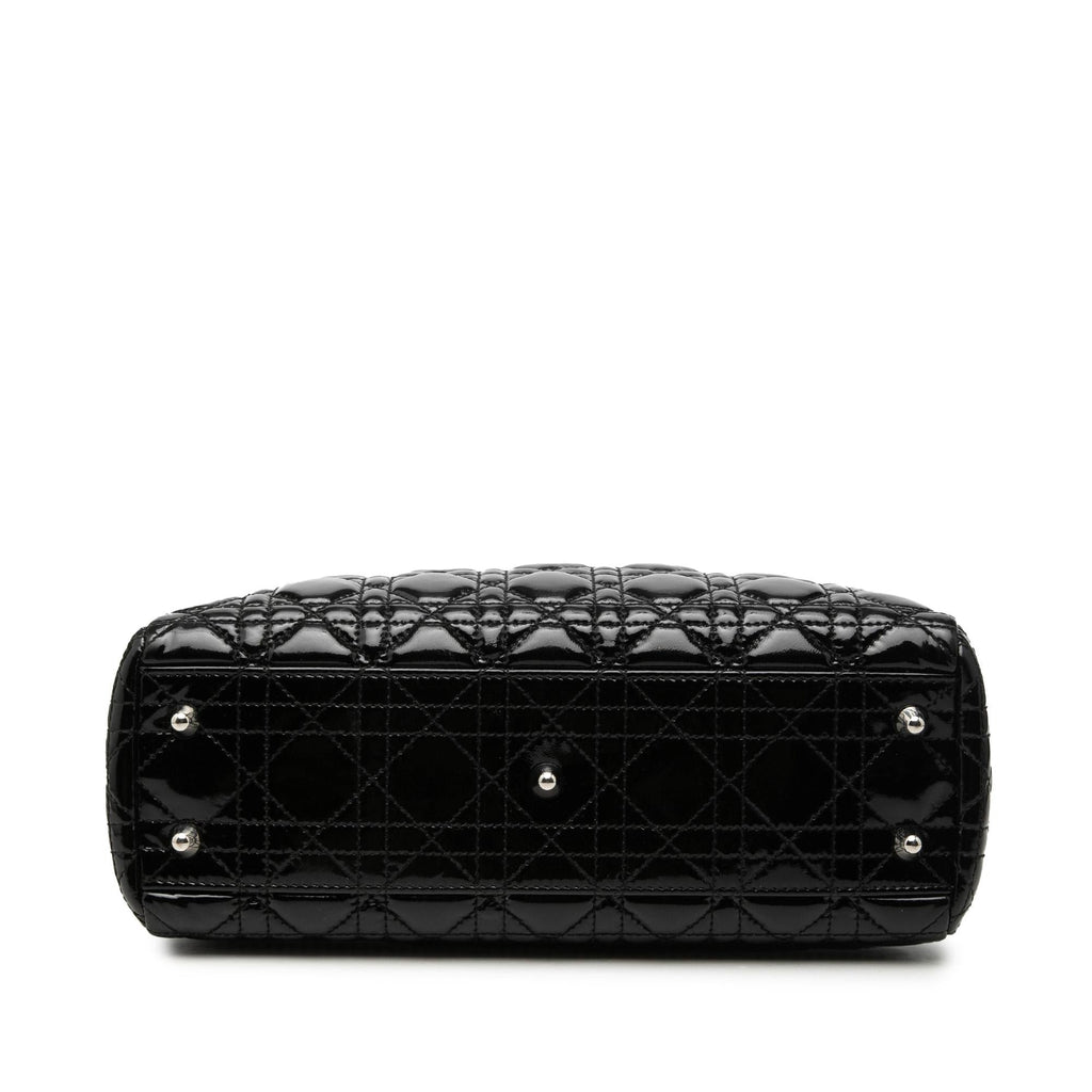 Dior Small Patent Cannage Soft Zipped Shopping Tote
