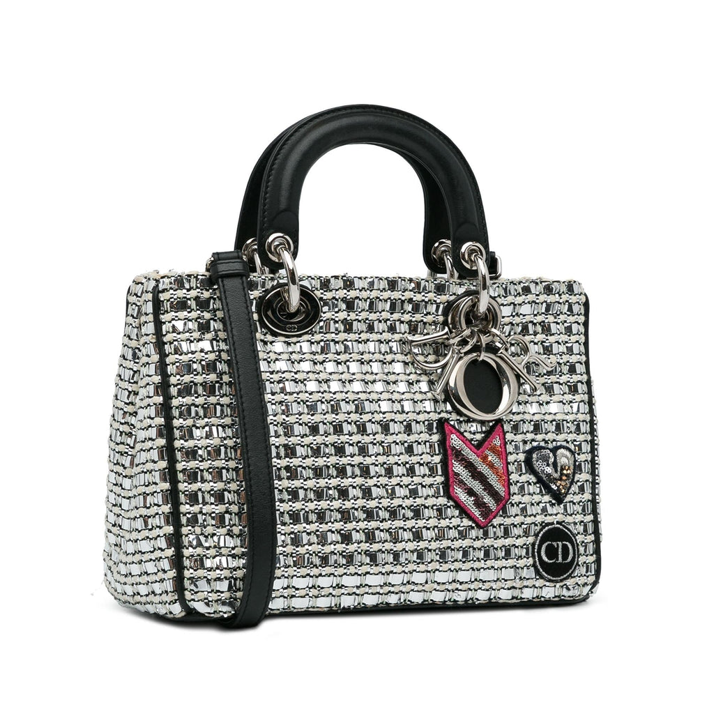 Dior Small Tweed Patch Diorissimo Tote (SHG-HovcIt)