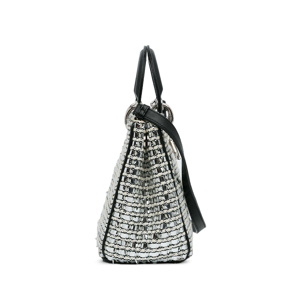 Dior Small Tweed Patch Diorissimo Tote (SHG-HovcIt)