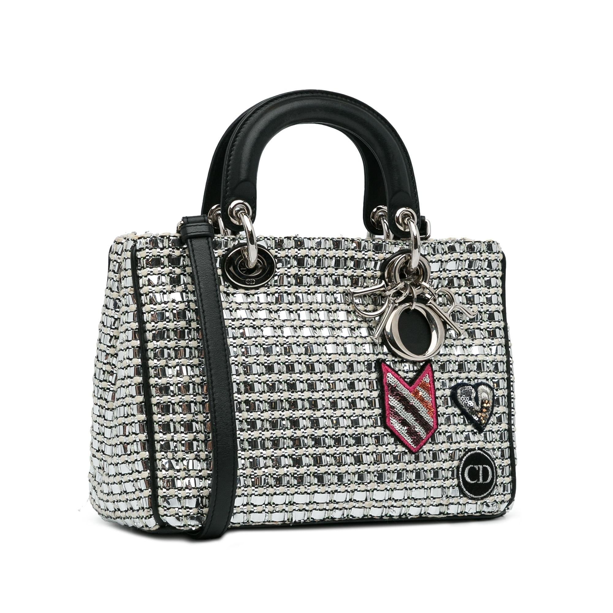 Dior Small Tweed Patch Diorissimo Tote