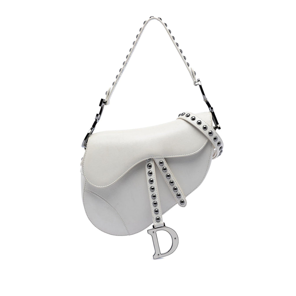 Dior Studded Leather Saddle Bag