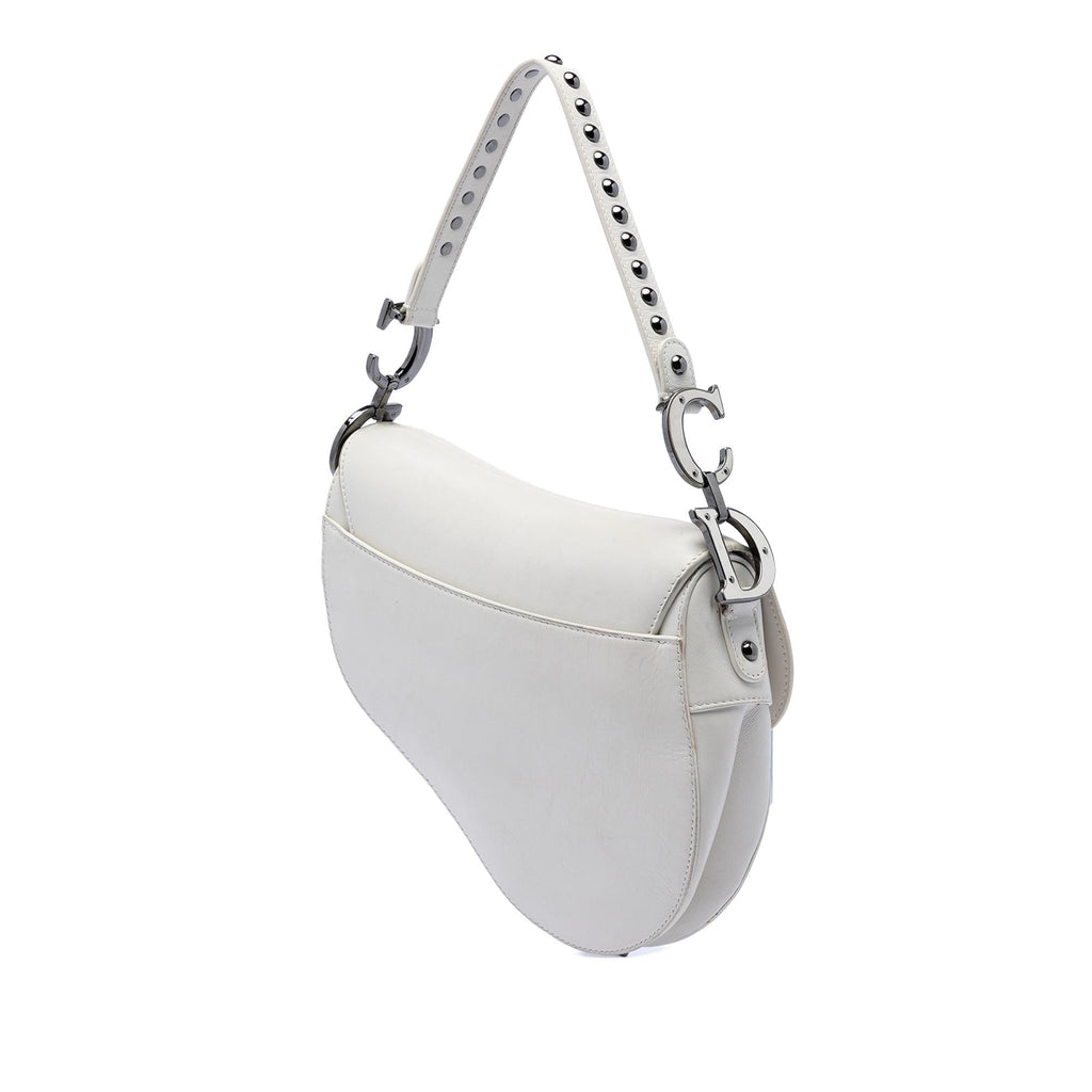 Dior Studded Leather Saddle Bag