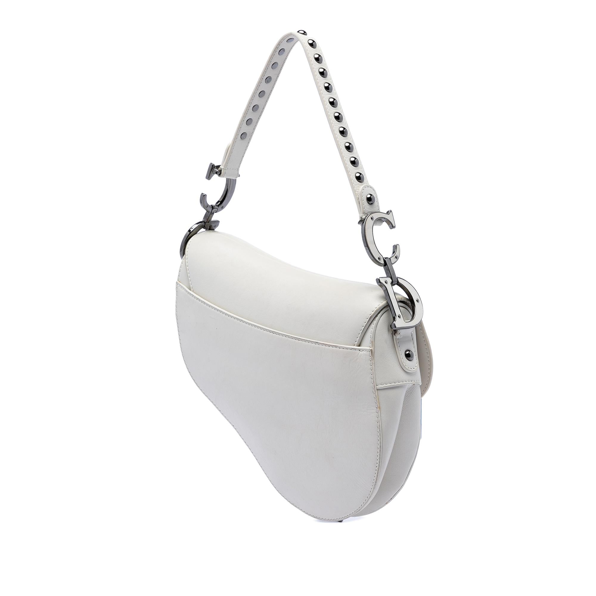 Dior Studded Leather Saddle Bag