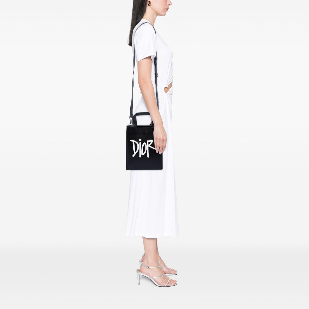 Dior Stussy Small Logo Applique Tote