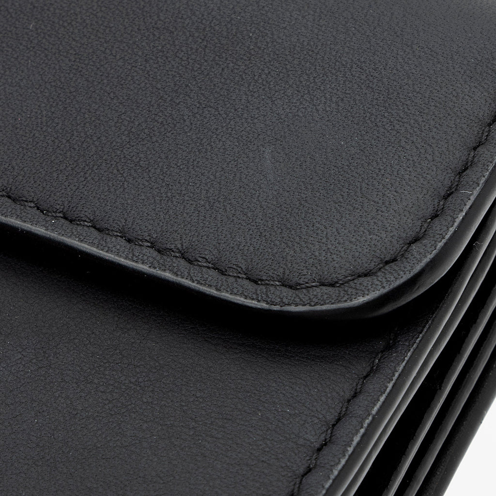 Dior Ultra Matte Calfskin Saddle Lotus Compact Wallet