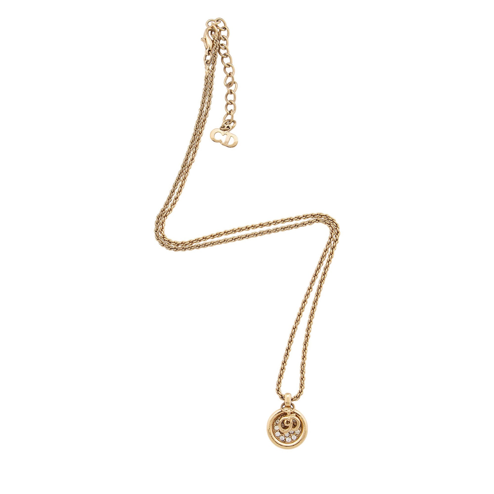 Dior Vintage Crystal CD Necklace