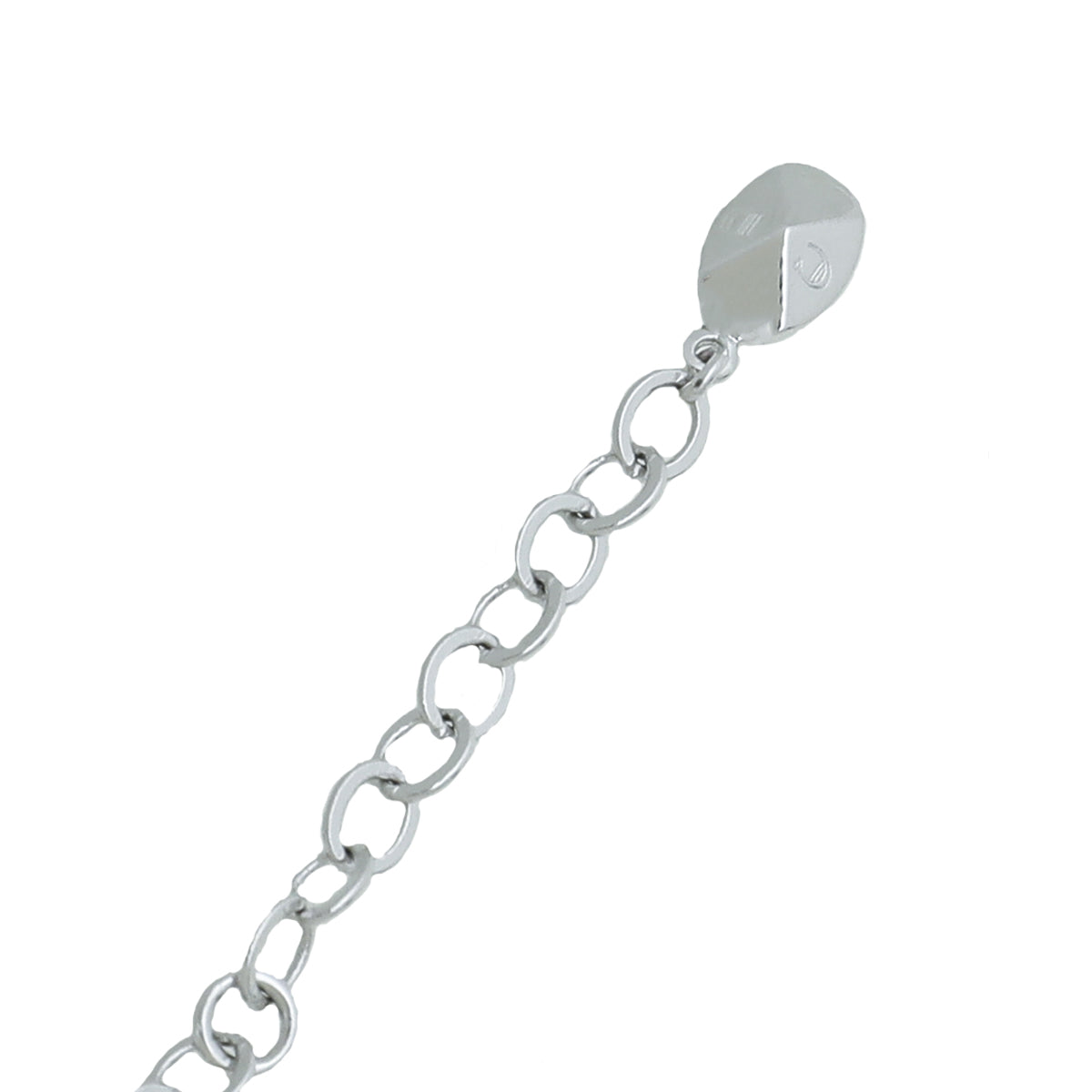 Christian Dior Silver CD Long Chain Necklace
