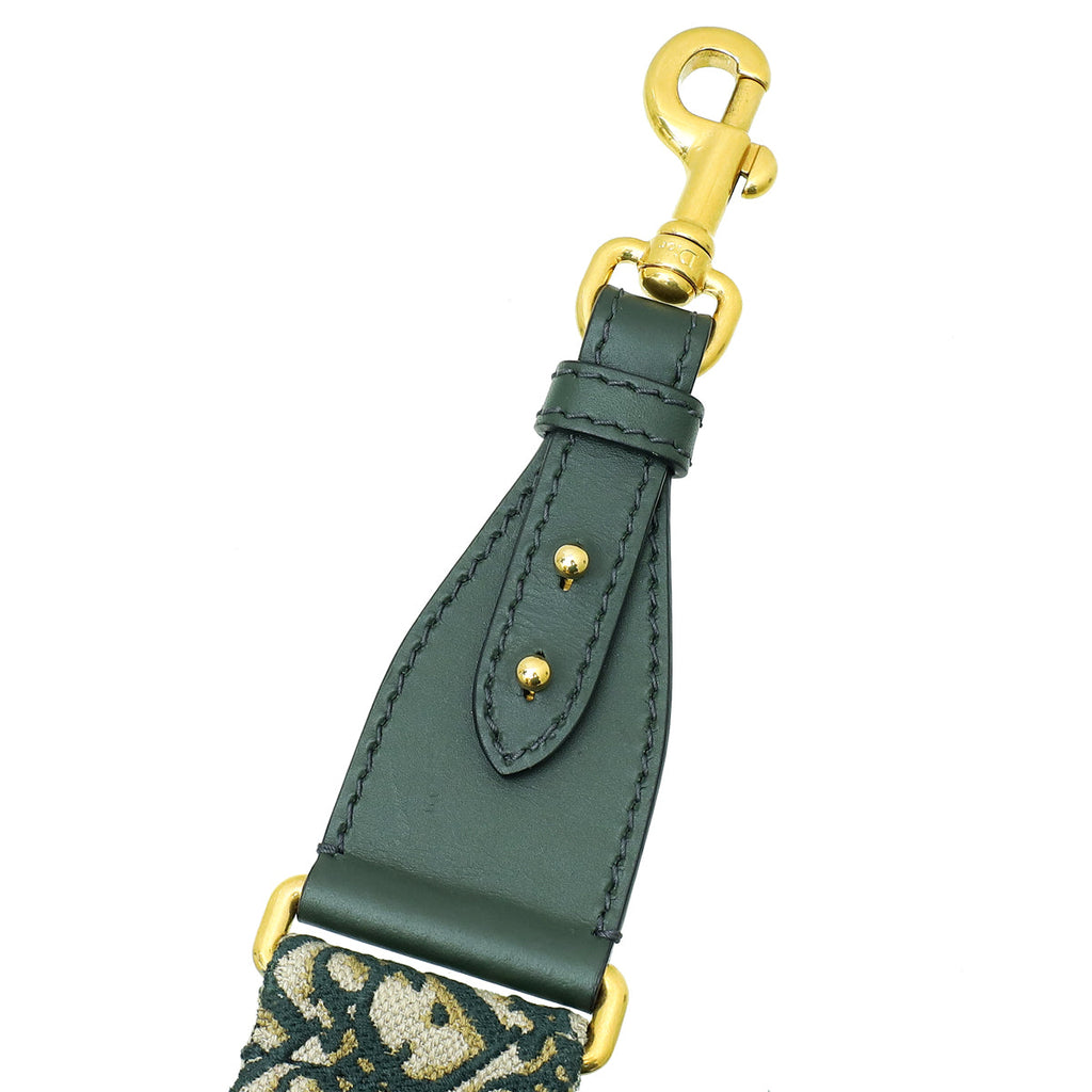 Christian Dior Green Signature Dior Vintage Oblique Bag Strap