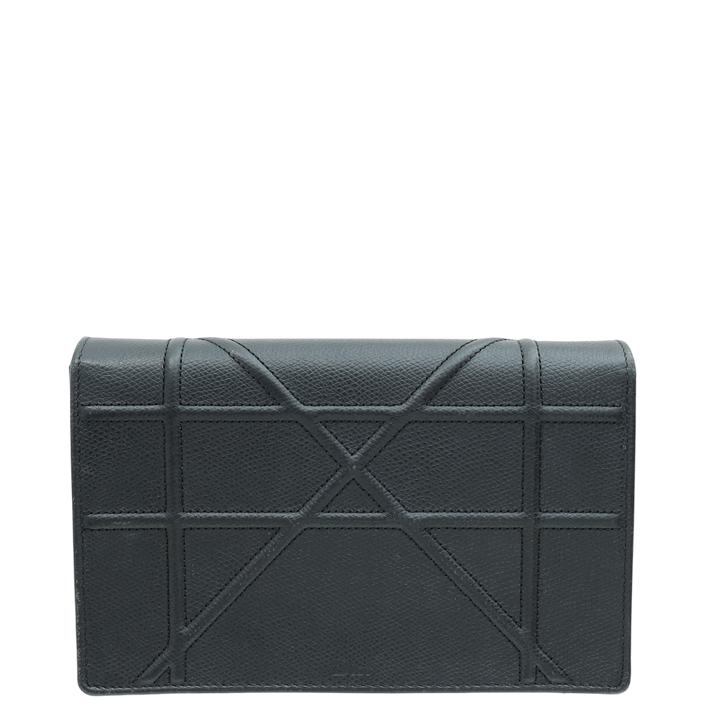 Christian Dior Black Diorama Wallet On Chain