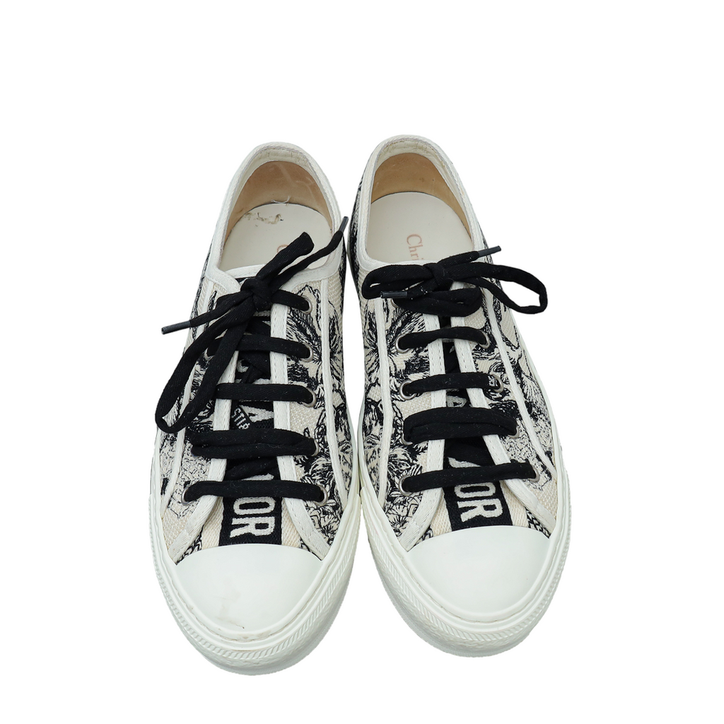 Christian Dior Bicolor Walk N' Dior Zodiac Embroidered Sneaker 39.5