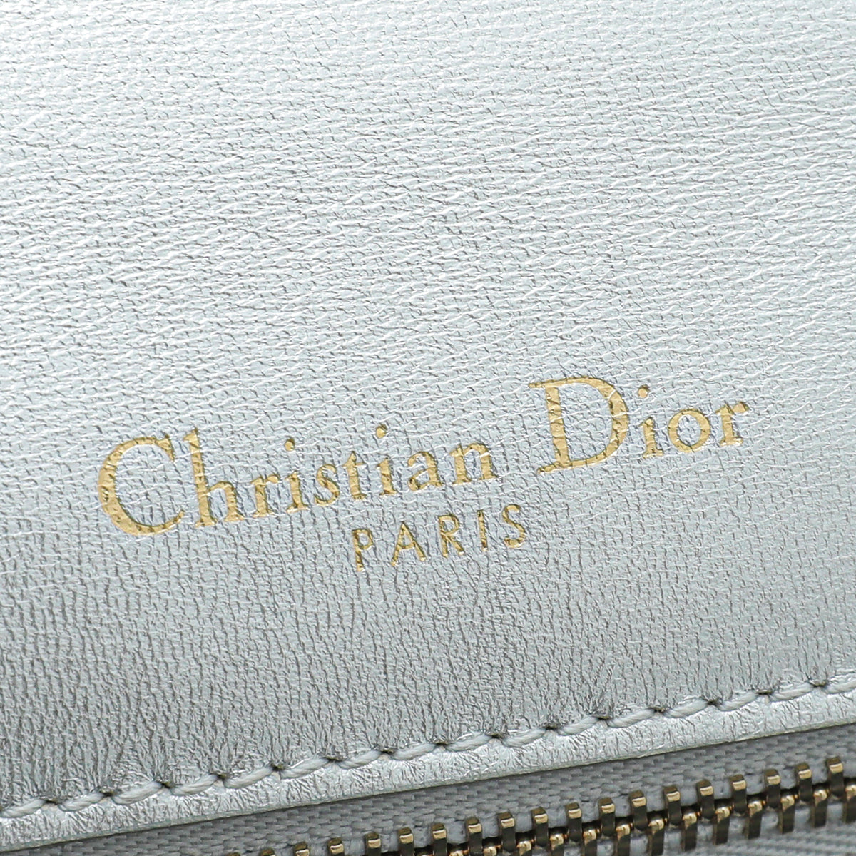 Christian Dior Metallic Silver Diorama Flap Medium Bag