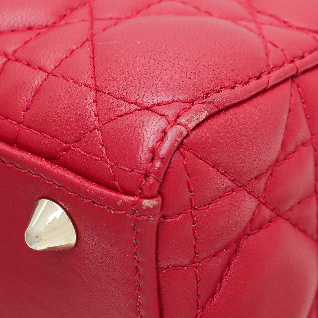 Christian Dior Red Lady Dior My ABCDIOR Small Bag