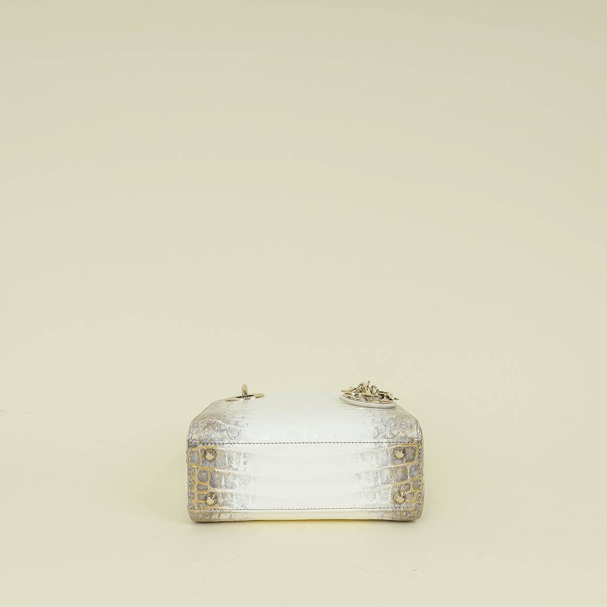 Christian Dior Bicolor Lady Dior Himalaya Crocodile Mini Chain Bag