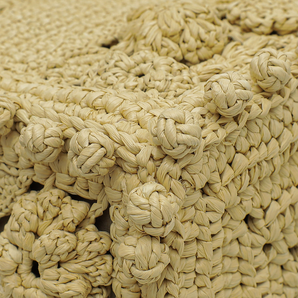 Christian Dior Natural Raffia D-Bubble Bucket Small Bag