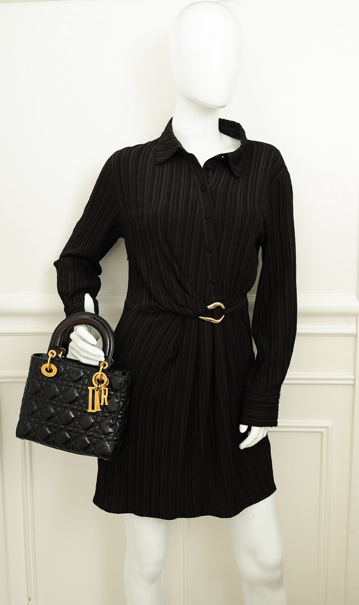 Christian Dior Black Lady Dior Small My ABCDior Bag