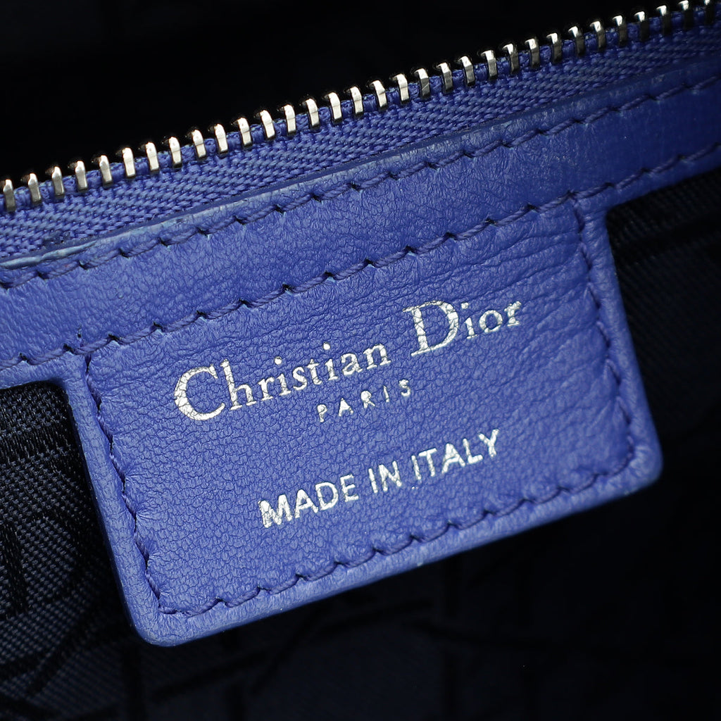 Christian Dior Blue Lady Dior Large Bag