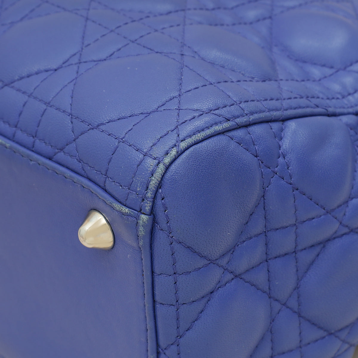 Christian Dior Blue Lady Dior Large Bag