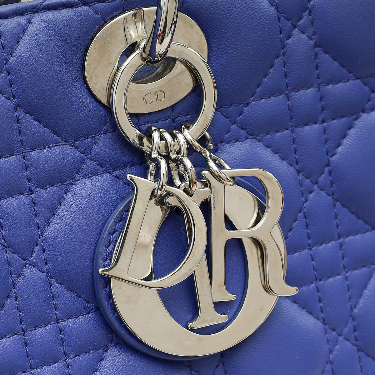 Christian Dior Blue Lady Dior Large Bag